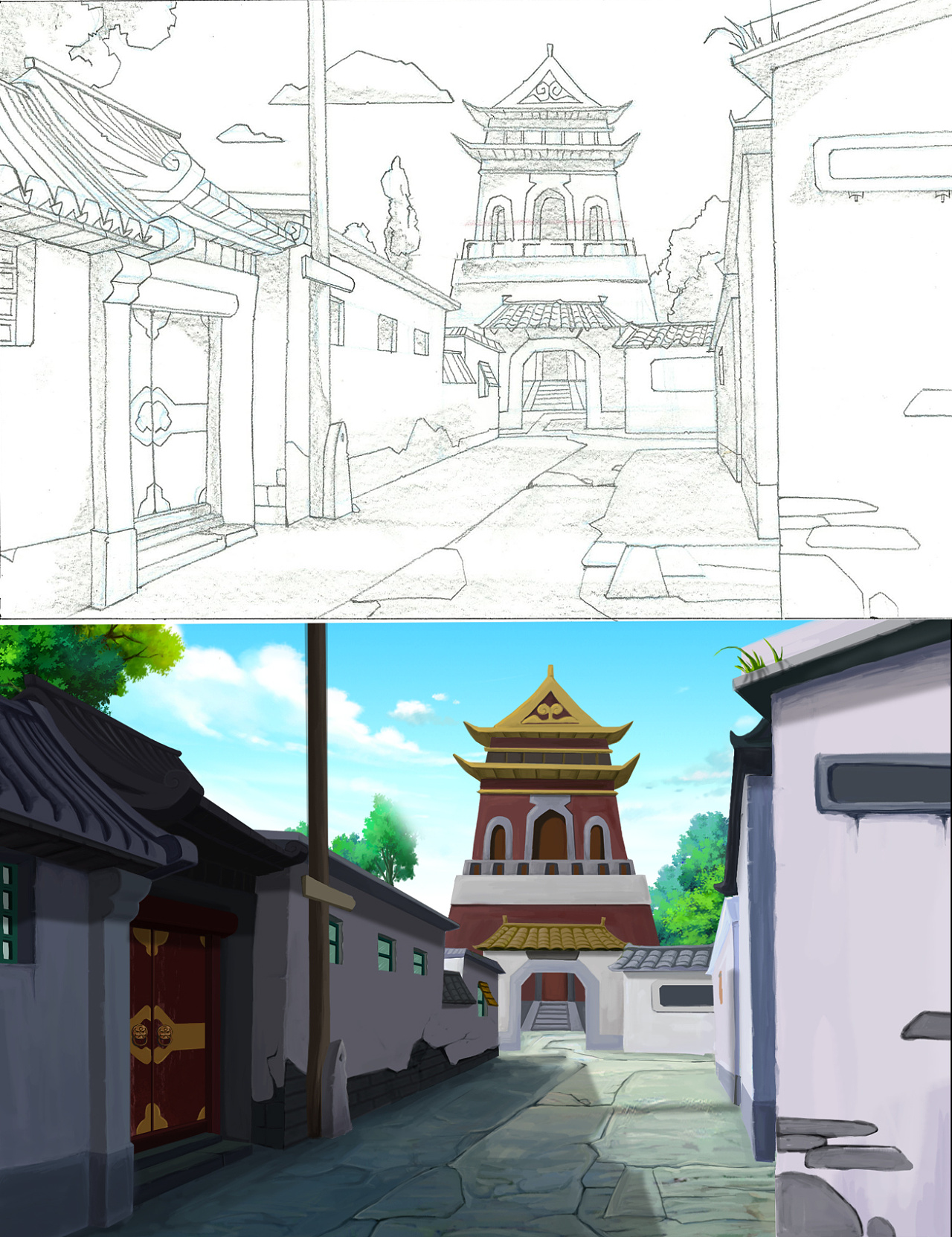 手繪動畫片場景繪制 動畫設計的藝術靈魂